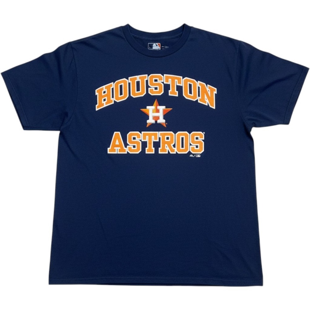 Majestic Houston Astros MLB Graphic T-Shirt Mens Small Navy Blue 2F06